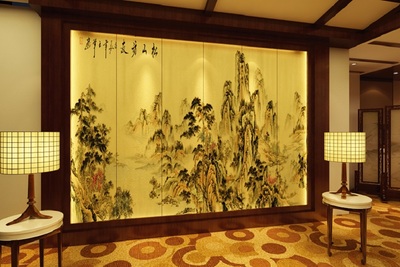 皮雕画/松山访友